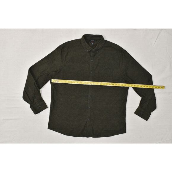 Marc Anthony Men's Button Down Shirt Brown Green Size 2XL Slim Fit Cotton - Picture 4 of 8